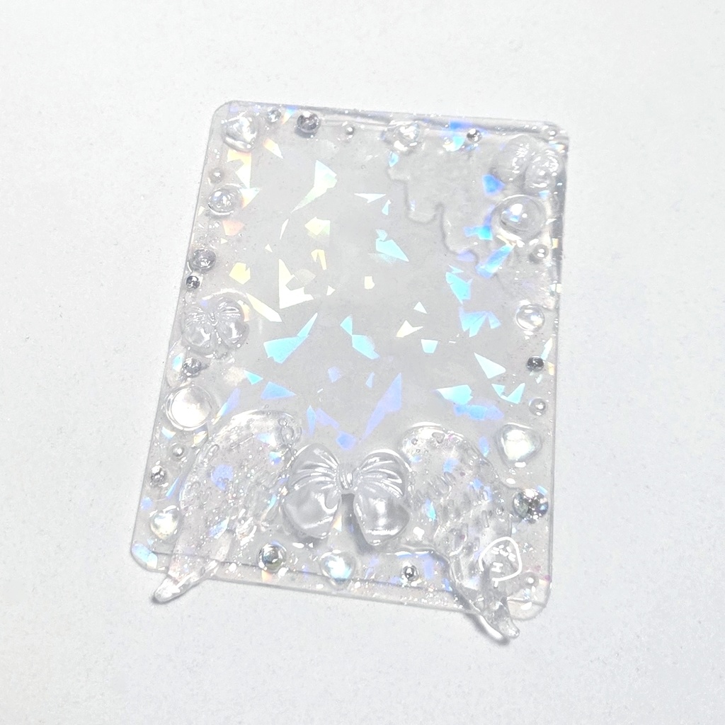 【オリジナル】硬質カードケースデコ 天使モチーフ