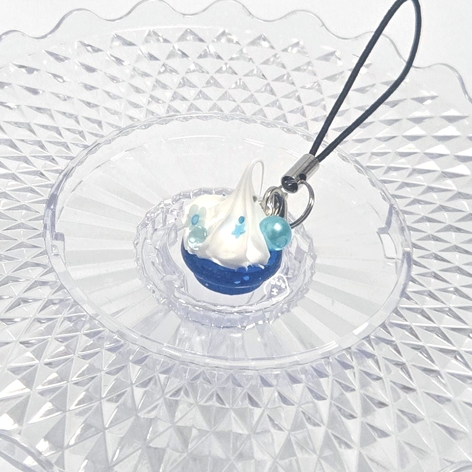 【オリジナル】 ブルーソーダミニパフェストラップ