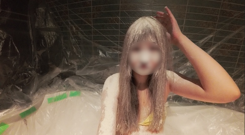 No.6 粉に埋もれてみた!おまけで生クリームまみれ。