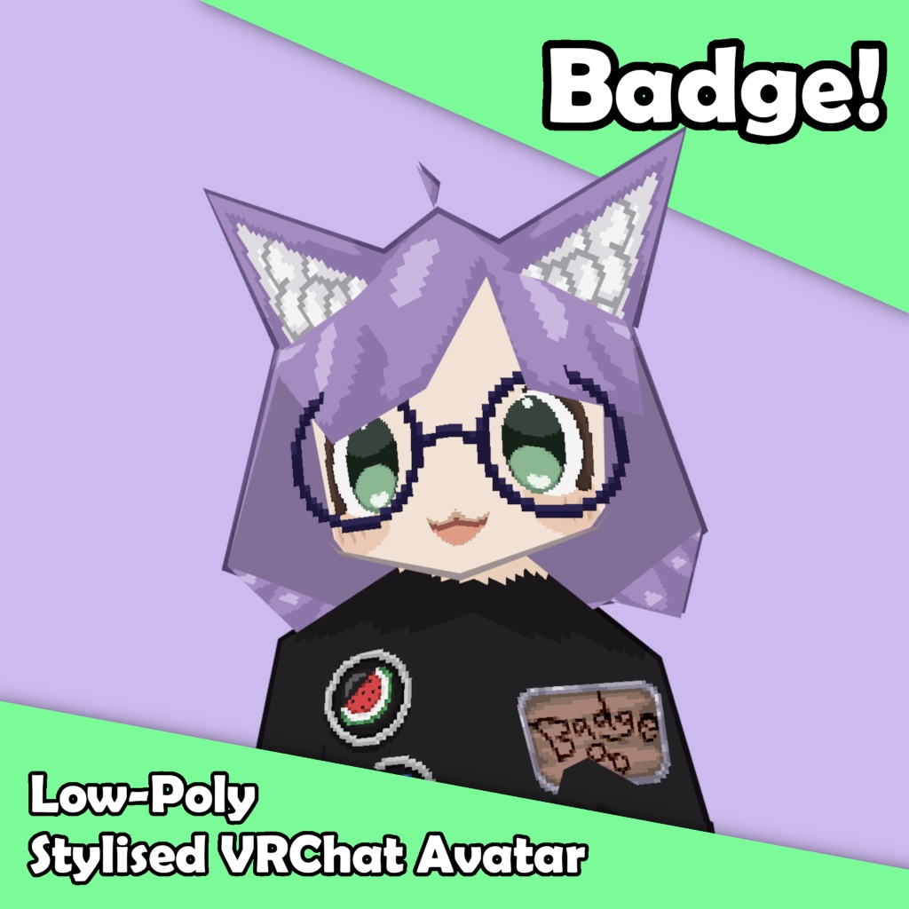 Badge! [Low-poly PC / Mobile Avatar] (v1.1)