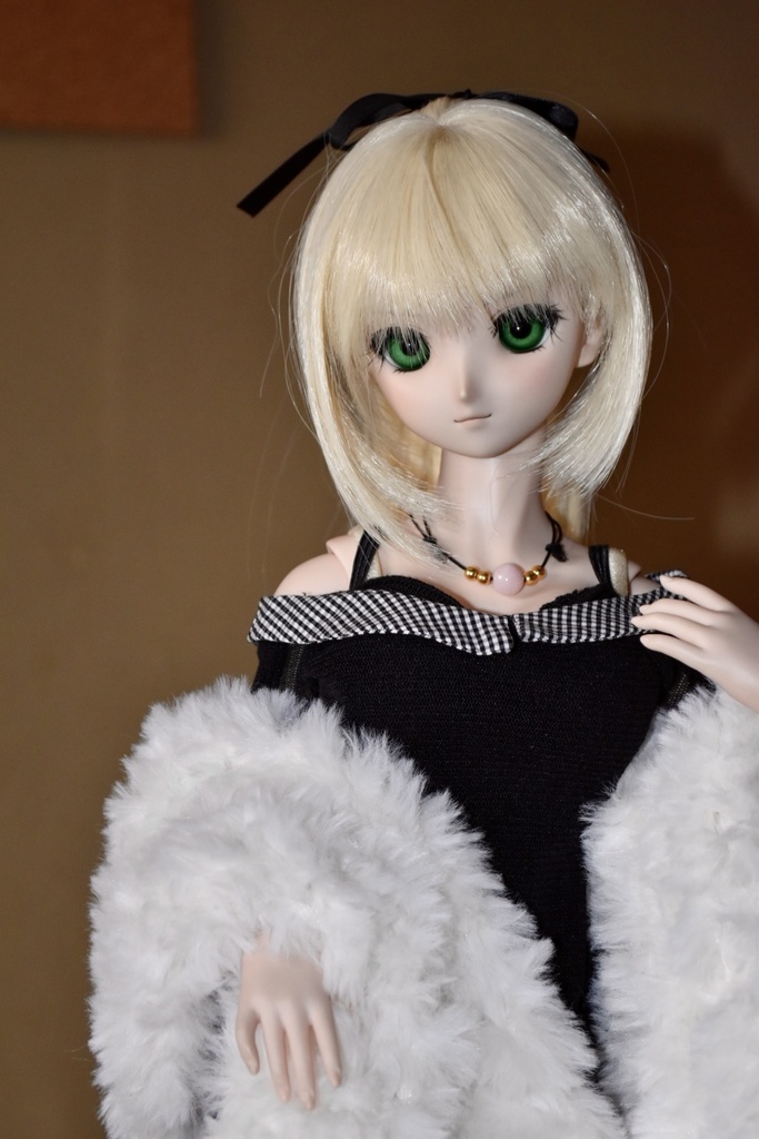 ふわふわストール・アイボリー(60cmドール用)