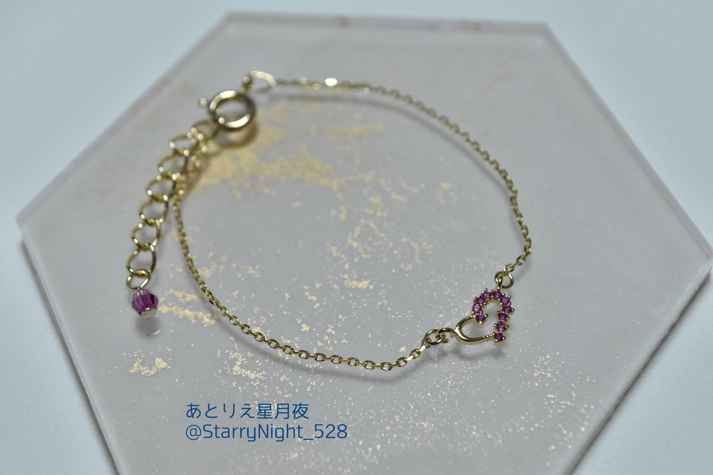 オープンハートのチョーカー(ゴールド) (60cmクラスドール用)