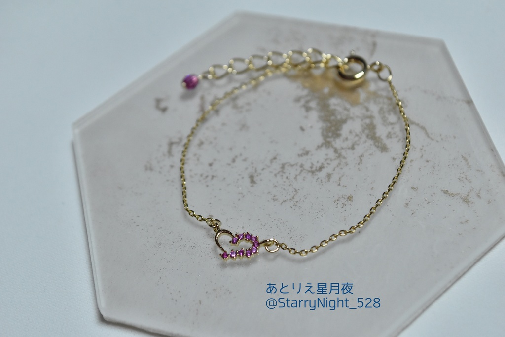 オープンハートのチョーカー(ゴールド) (60cmクラスドール用)