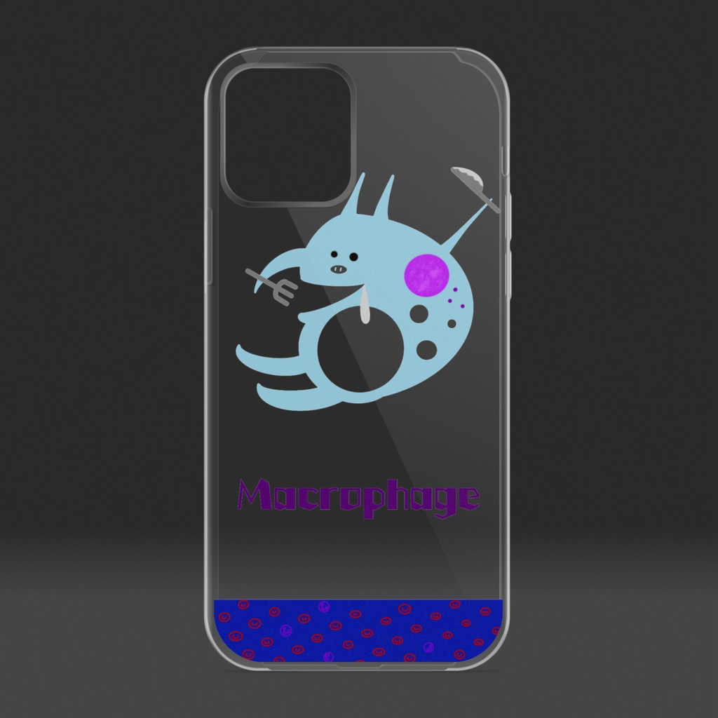 Macrophage eats an apple.