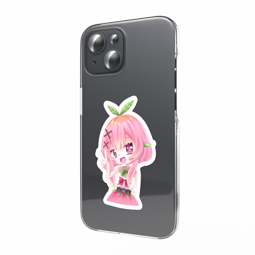 ゆるくピースしてるステッカー🍑