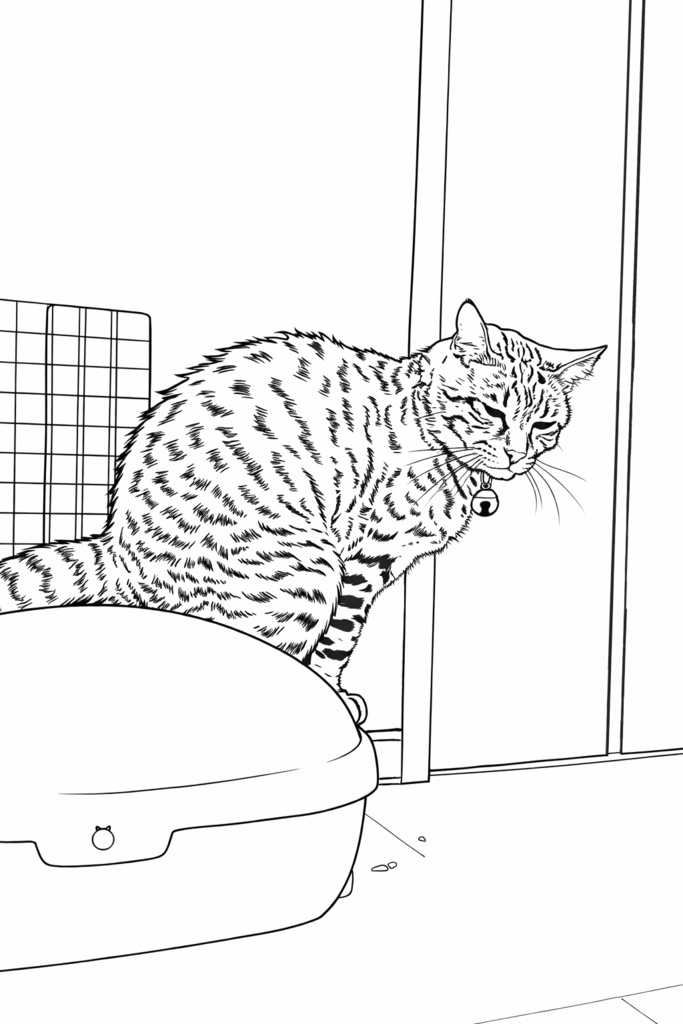 猫の塗り絵