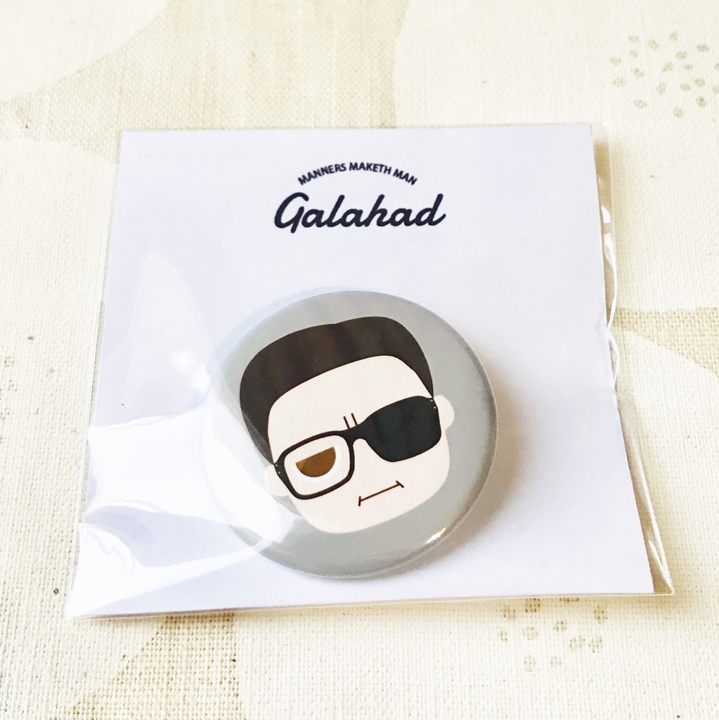  KM丸型缶バッジ/Galahad(H)