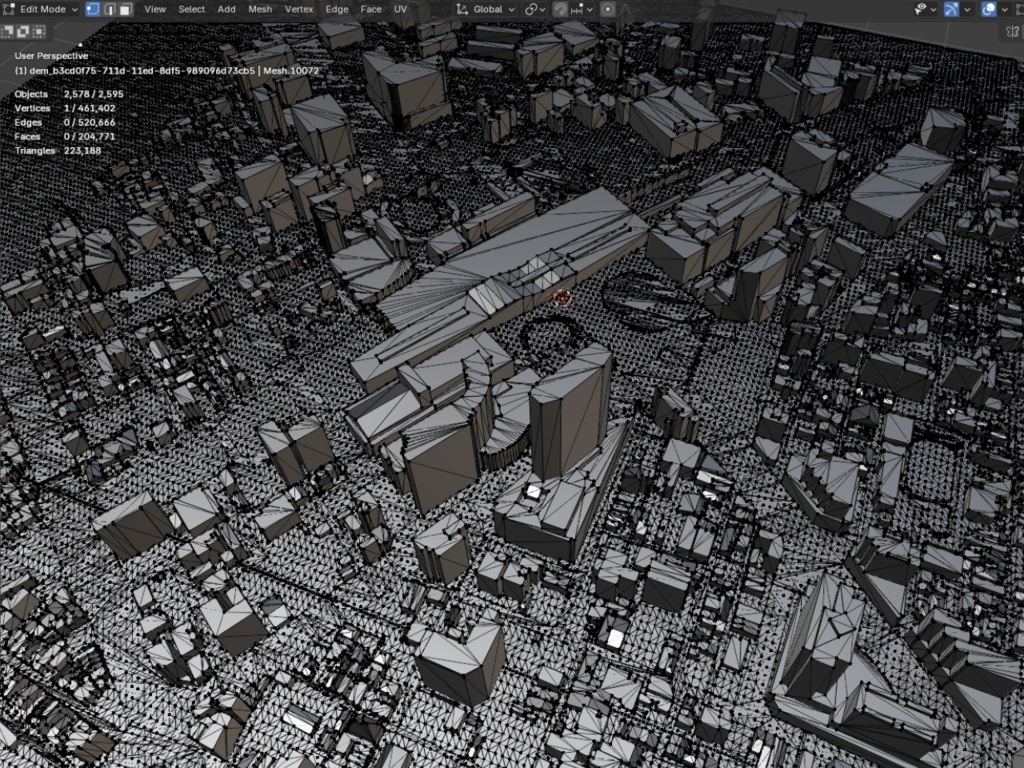 3D都市モデル|JR金沢駅周辺 1000m四方
