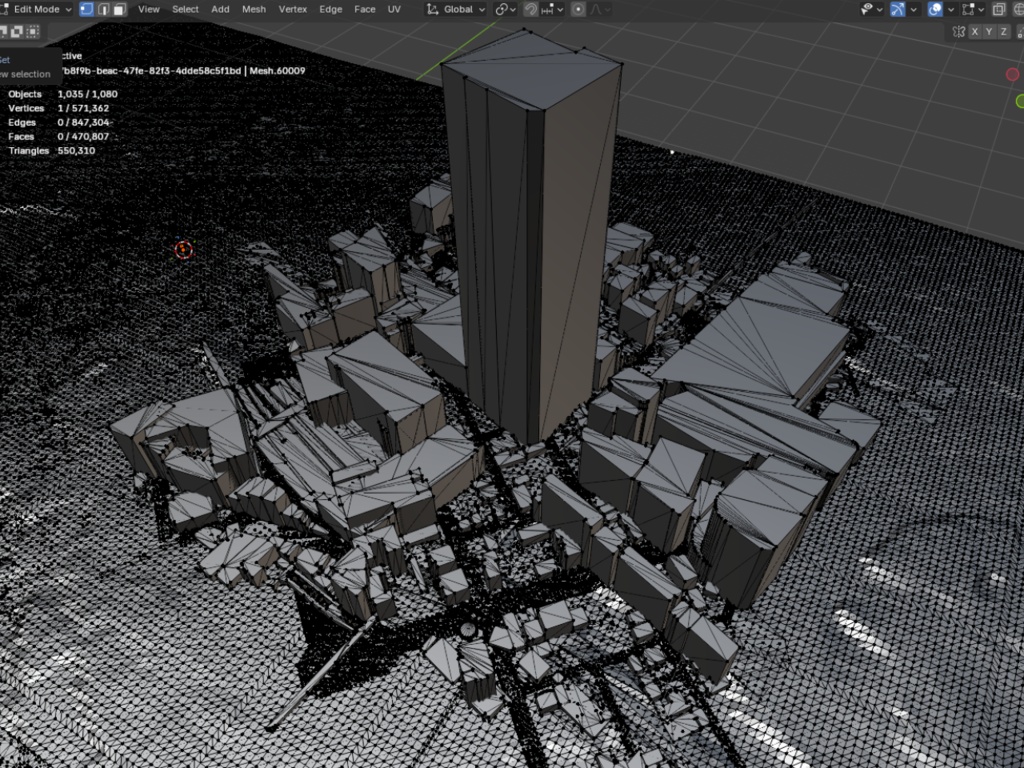 3D都市モデル|大阪市あべのハルカス周辺 500m四方