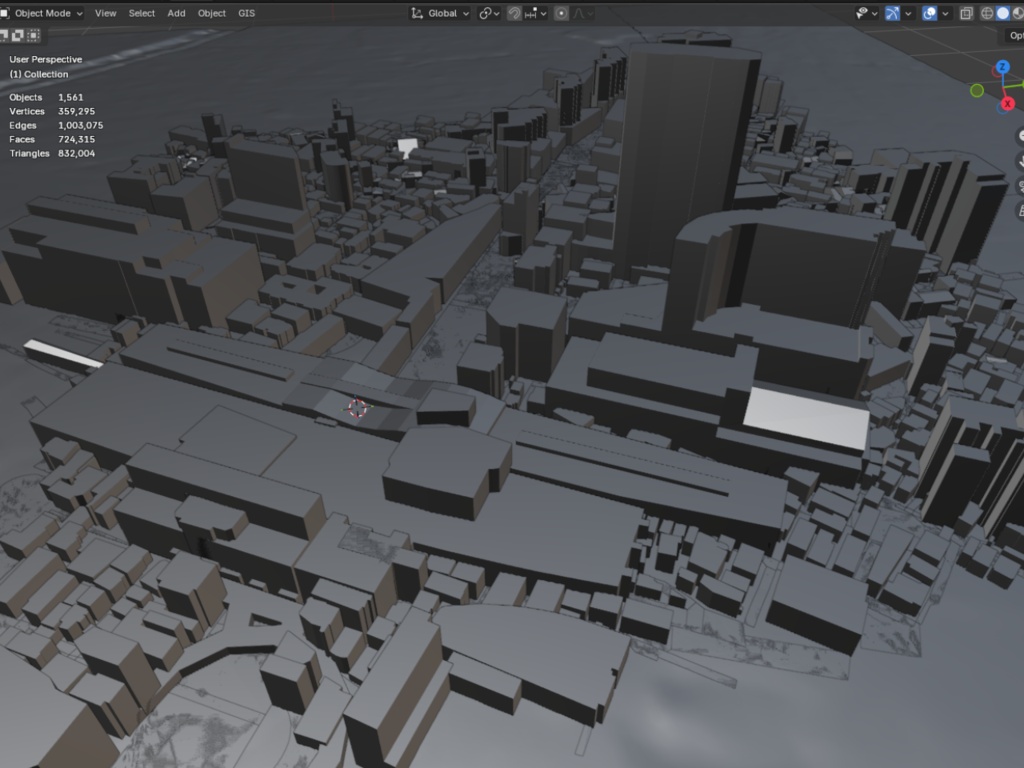 3D都市モデル|渋谷区表参道ヒルズ周辺 500m四方