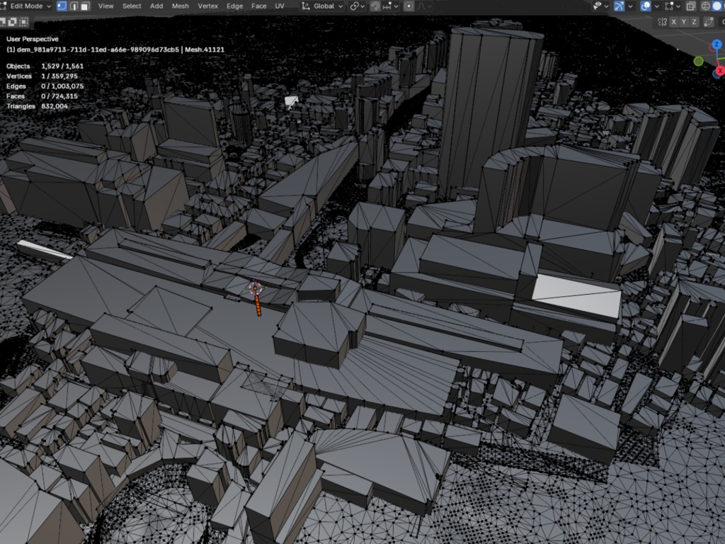 3D都市モデル|渋谷区表参道ヒルズ周辺 500m四方