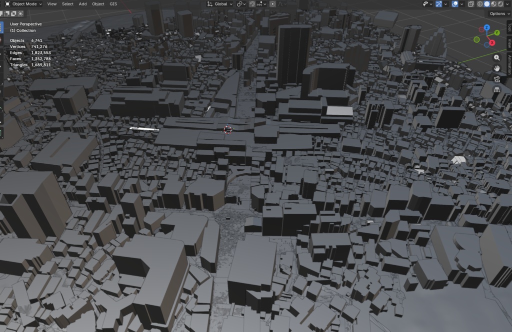 3D都市モデル|渋谷区表参道ヒルズ周辺 1000m四方