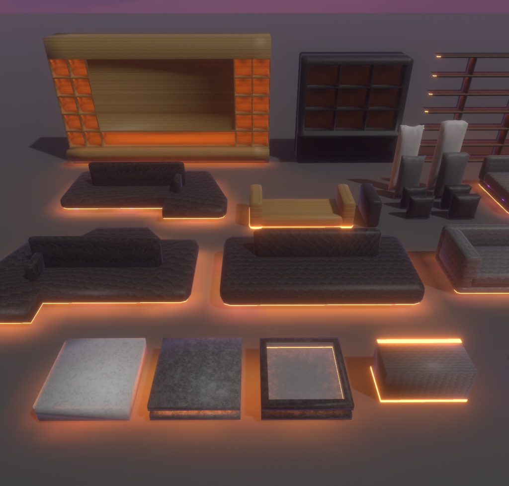 光る家具セット1🔲LuminousFurnitureSet1