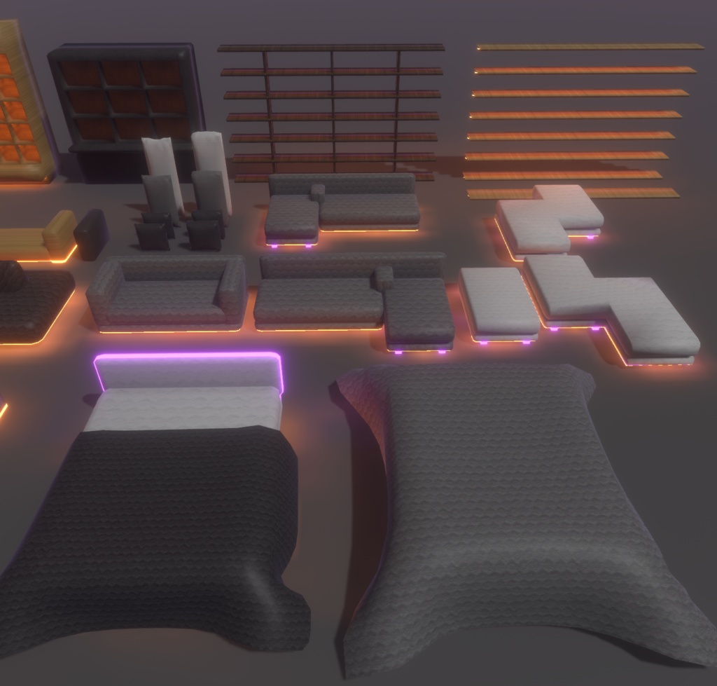 光る家具セット1🔲LuminousFurnitureSet1