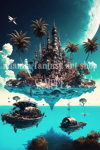 ファンタジー系の空中浮遊都市