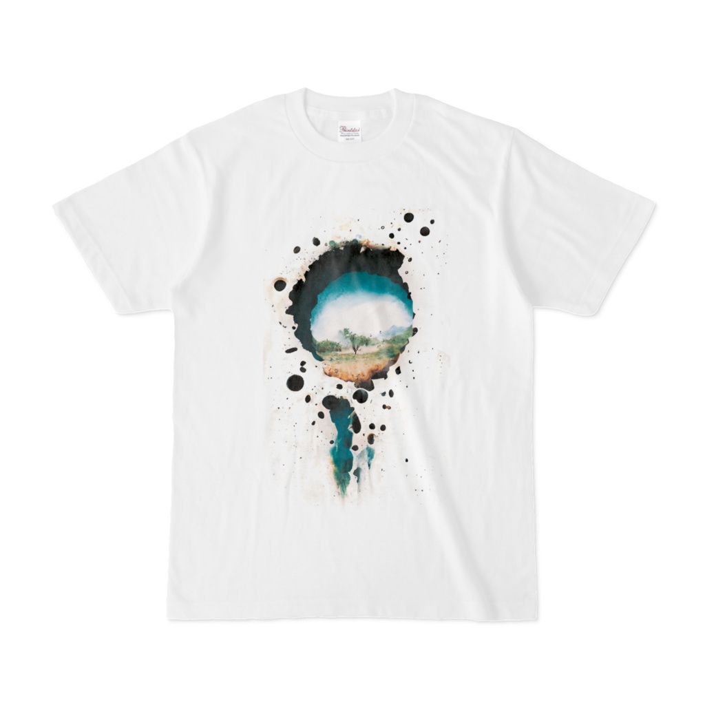 異世界に通じる穴が空いているTシャツ