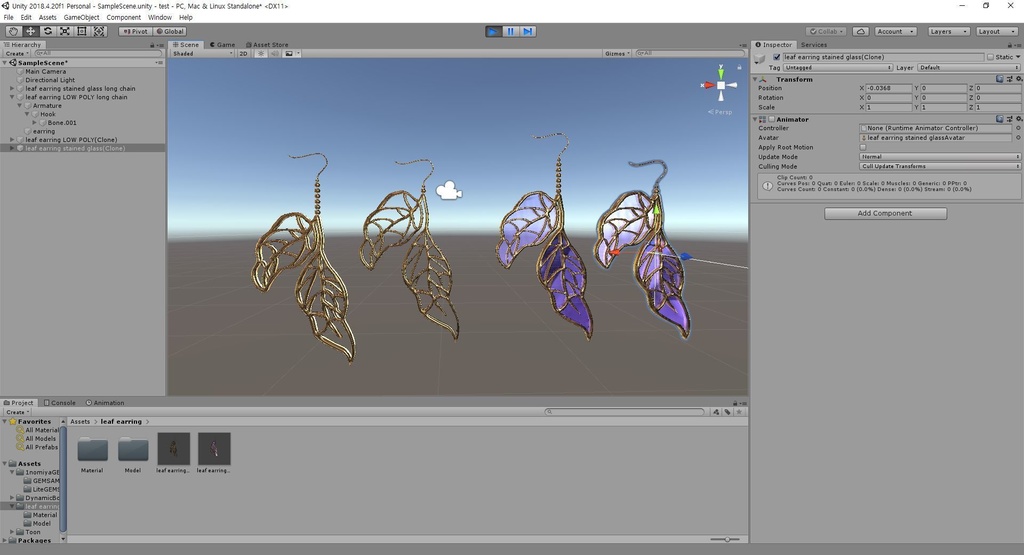 Leaf earring /vrc/vrchat
