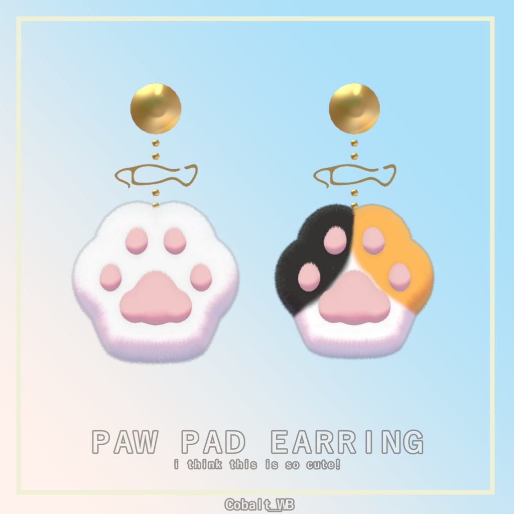 [Free] Paw pad earring