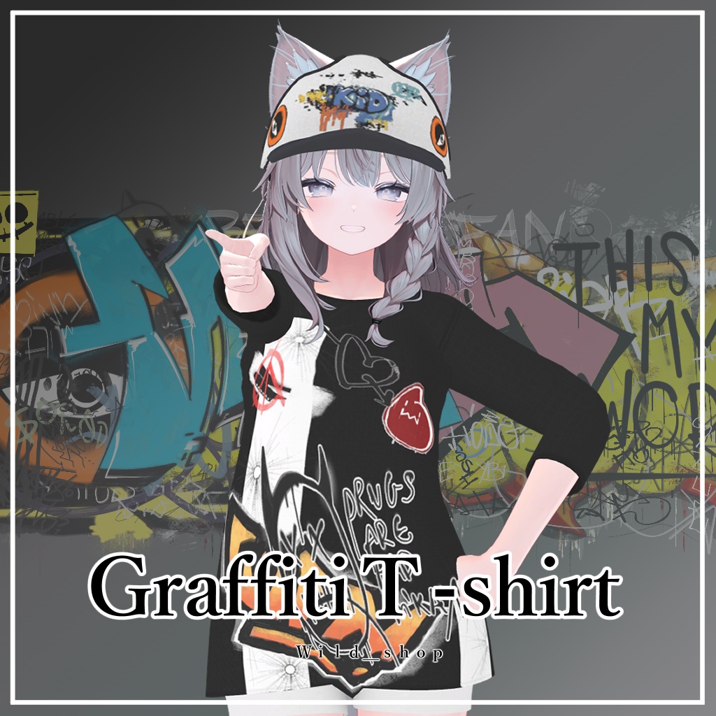 [しなの,shinano]Graffiti T-shrt