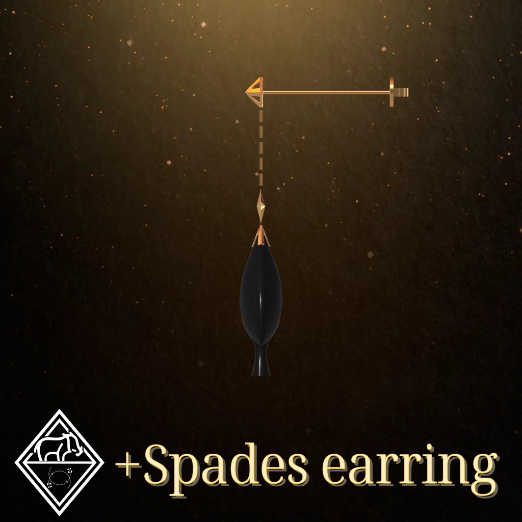Queen of Spades earring(+normal spades earring)