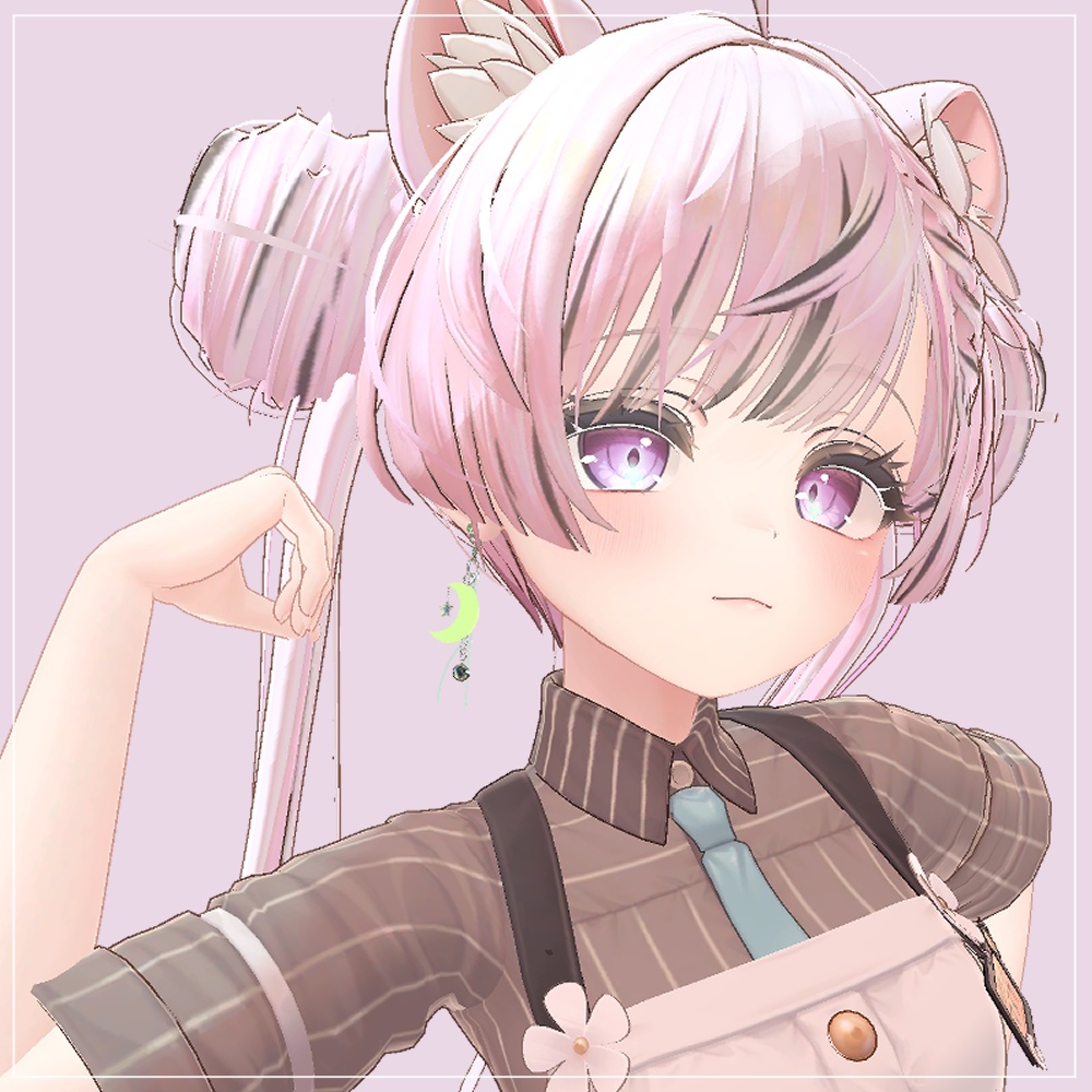 【VRChat想定】MoonStar Earrings