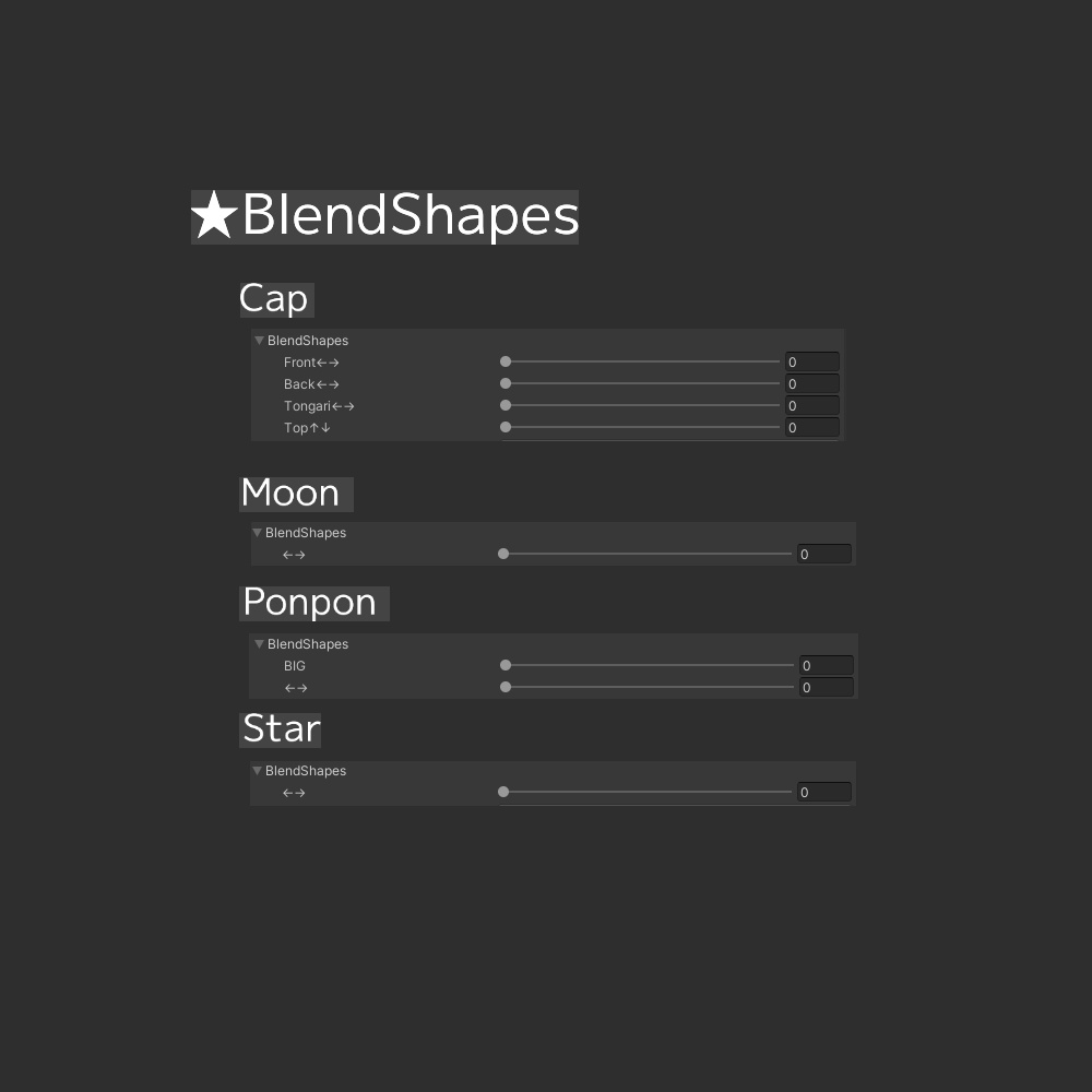 【VRChat想定】Moon Night Cap