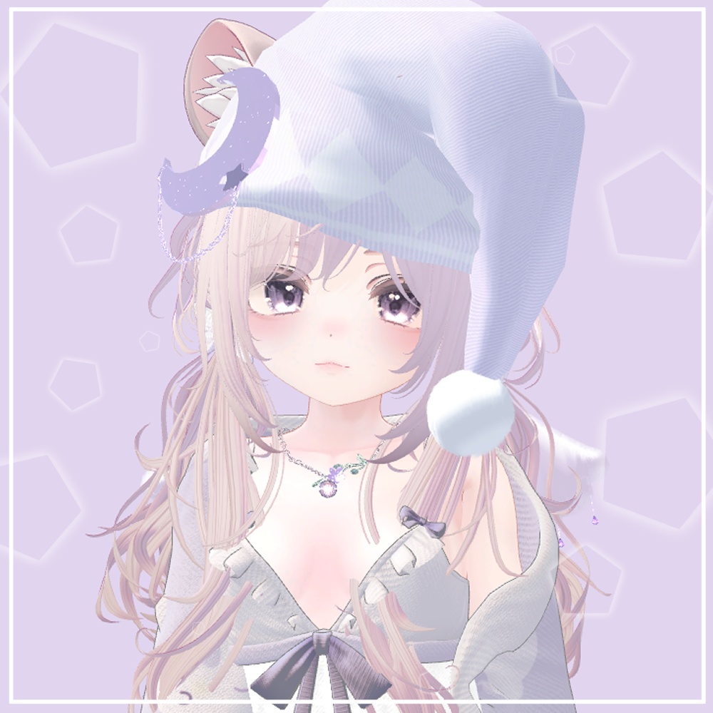 【VRChat想定】Moon Night Cap