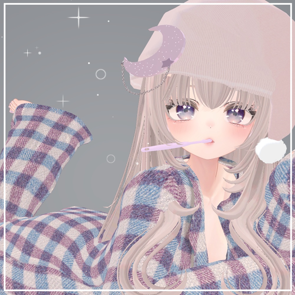 【VRChat想定】Moon Night Cap