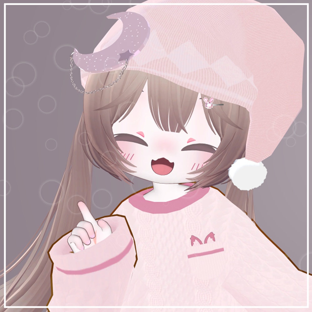 【VRChat想定】Moon Night Cap