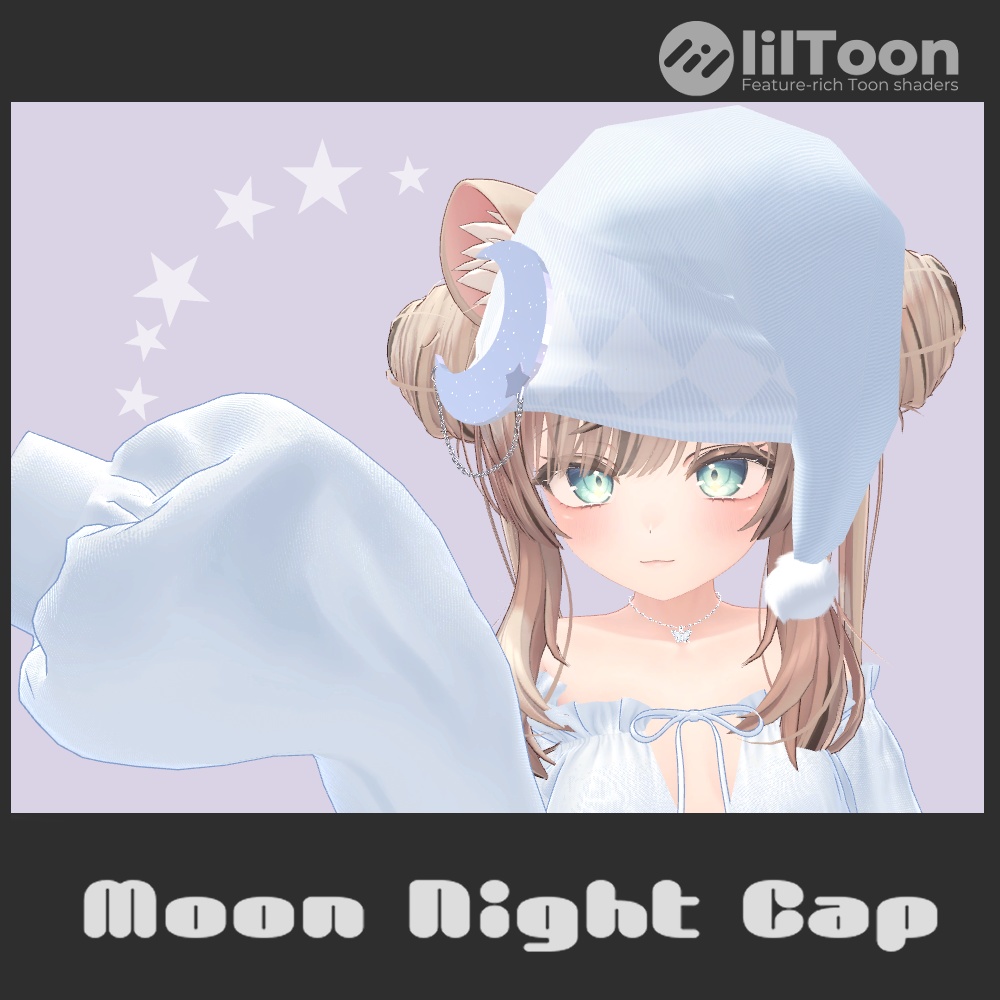 【VRChat想定】Moon Night Cap