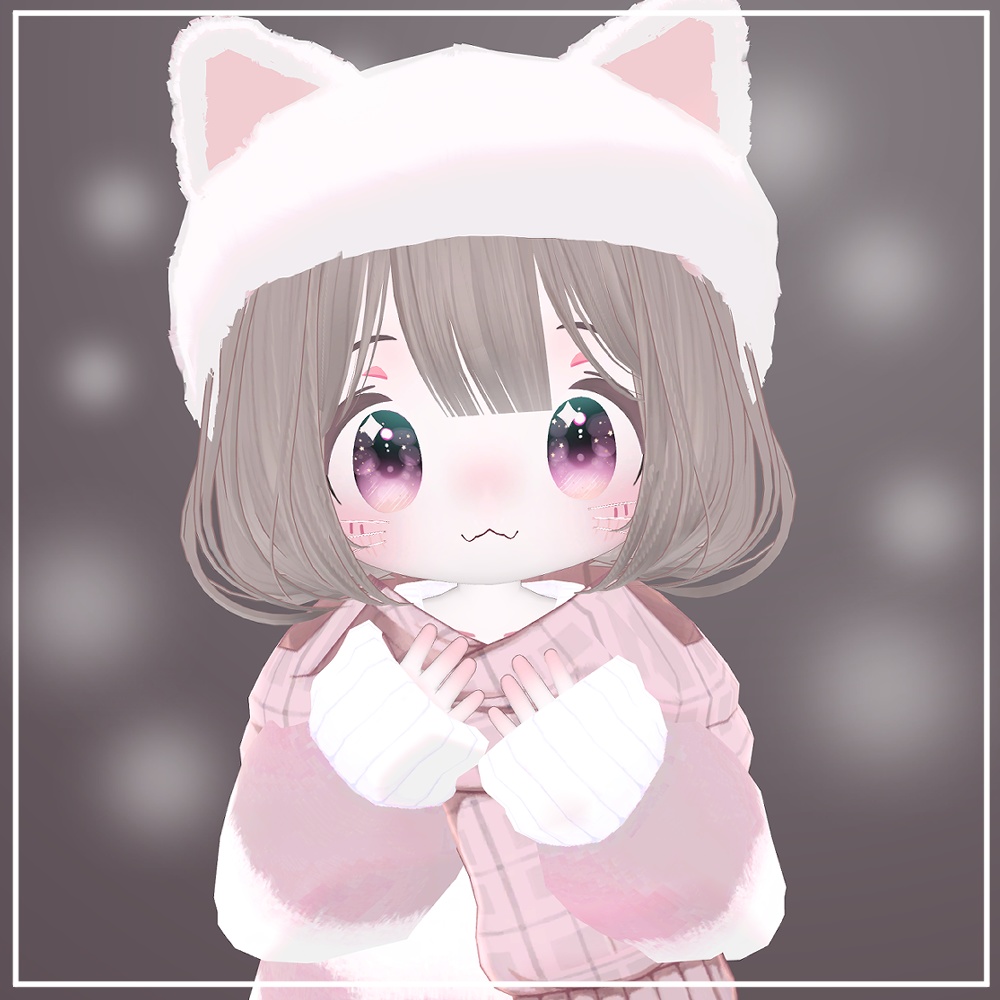 【VRChat想定】AnimalCap&Whiskers