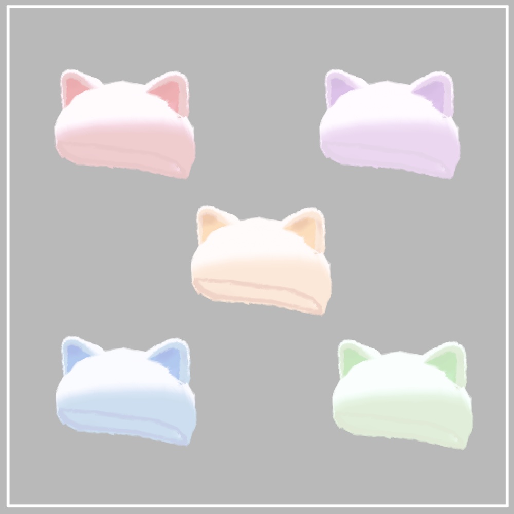 【VRChat想定】AnimalCap&Whiskers