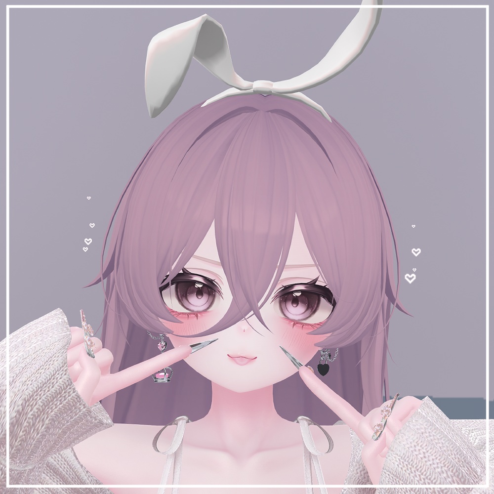 【VRChat想定】RabbitHairBand