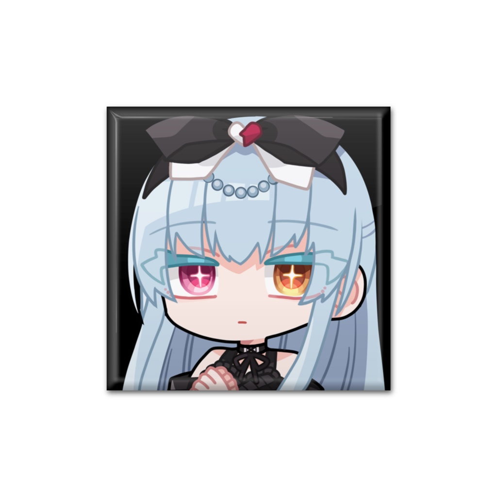 【キリティーヌ】ジト目缶バッジ（四角）