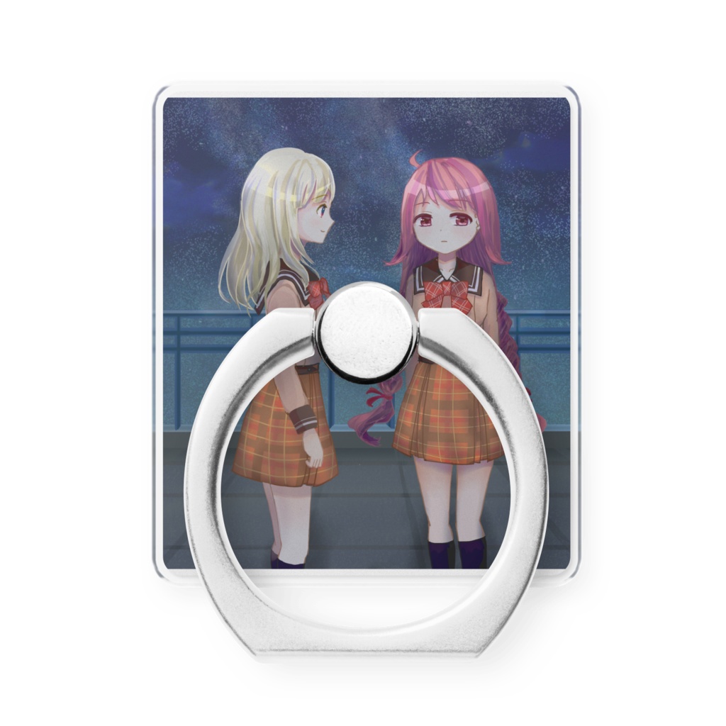 スマホリング(白ラビ)