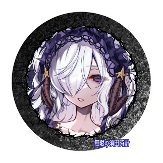 魔女化黒グリッター缶バッジ