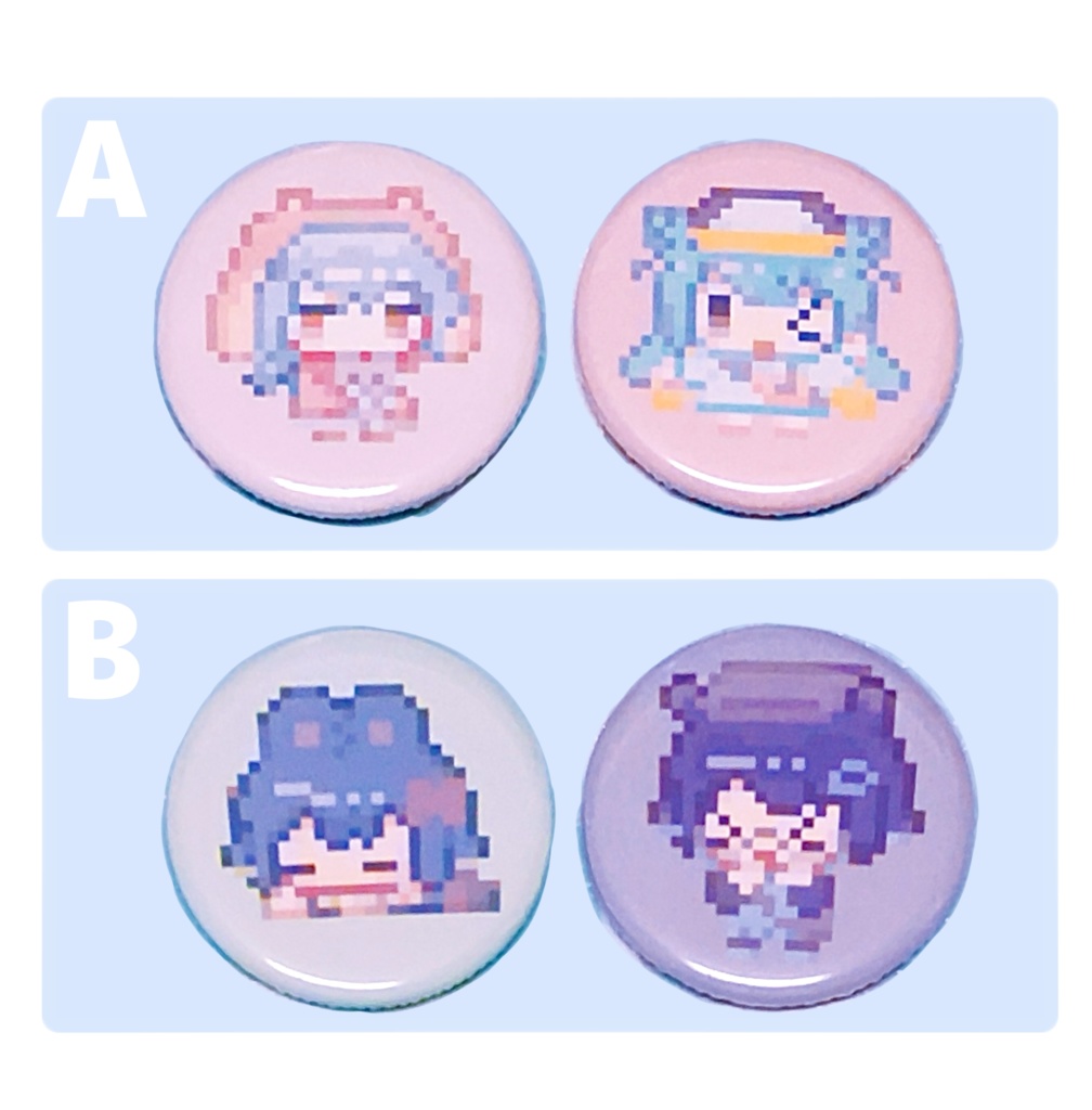 ミニ缶バッジセットA・B