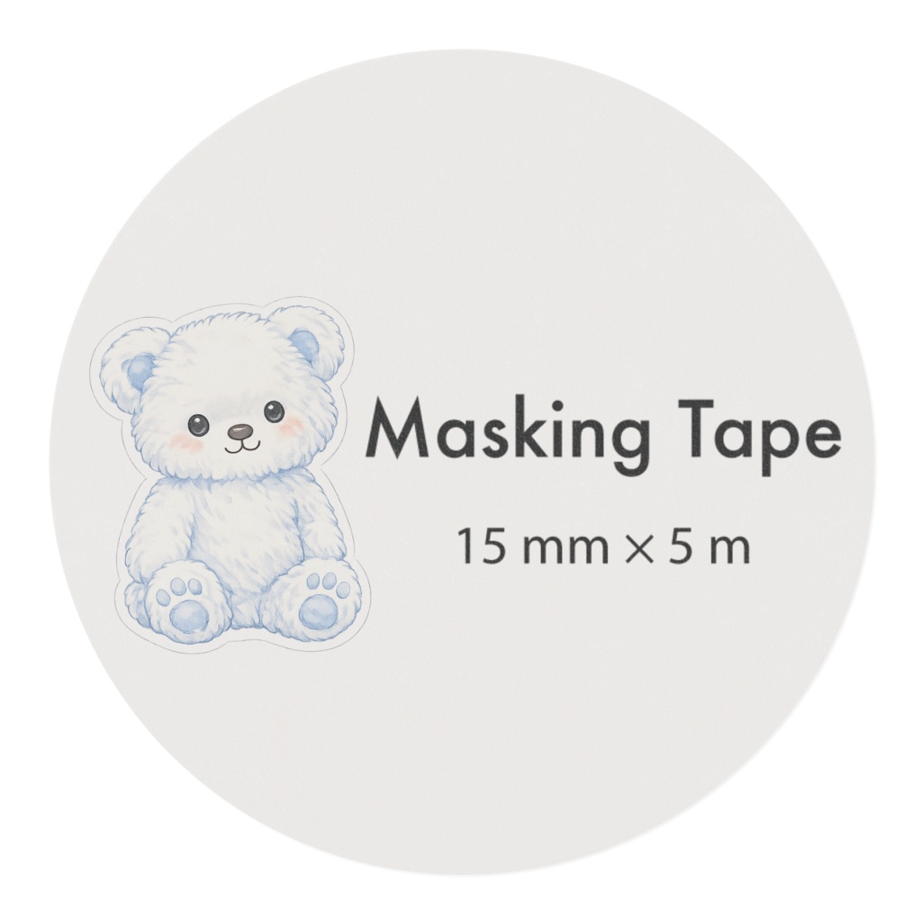 夏クマとスイカのマスキングテープ