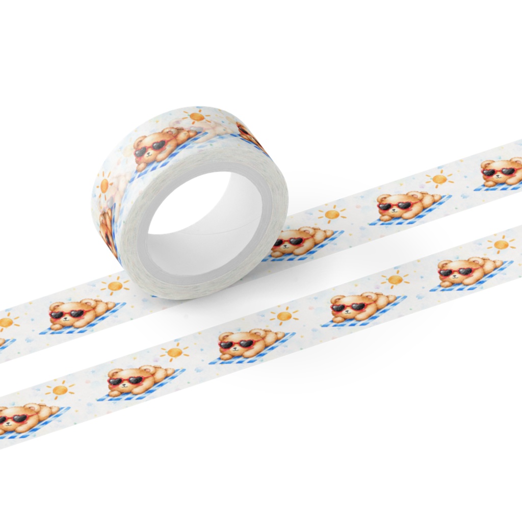 夏クマ日焼けマスキングテープ