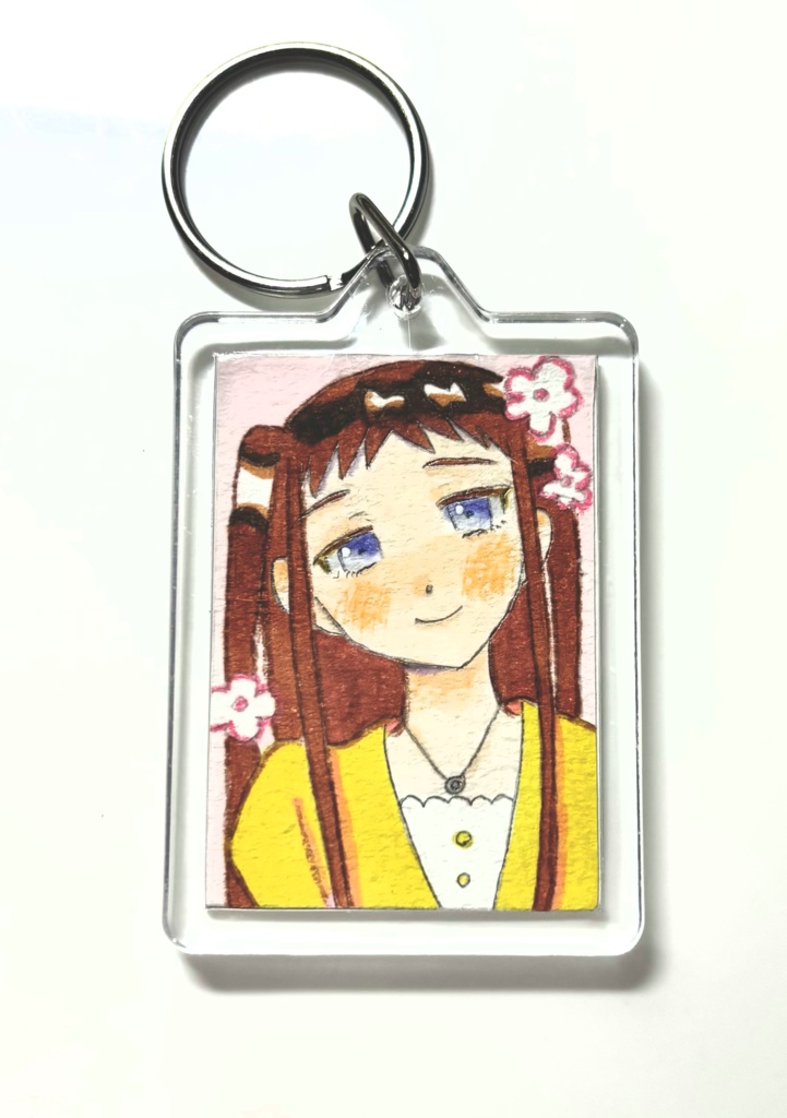 可藍くん原画キーホルダーほほえみ