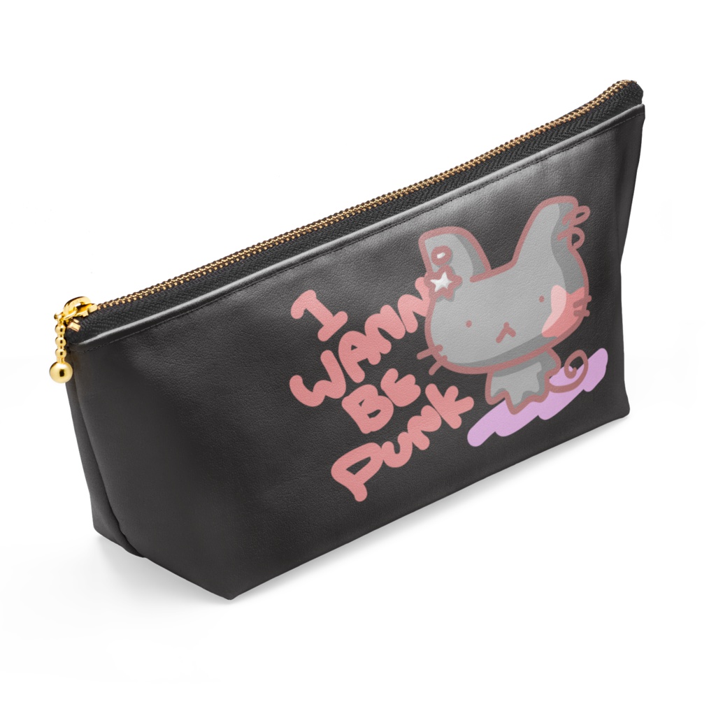 フェイクレザーポーチ I WANNA BE PUNK