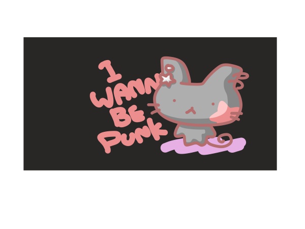 フェイクレザーポーチ I WANNA BE PUNK