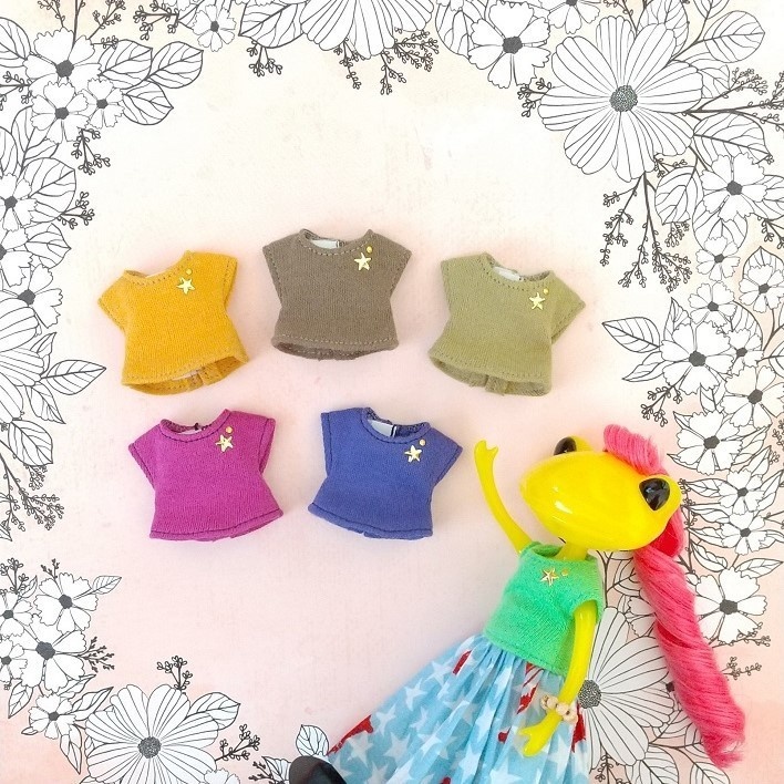 カラーTシャツ黄・緑系　オビツ11