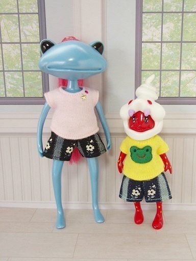 柄デニム風ショートパンツA(ネイビー)　オビツ11