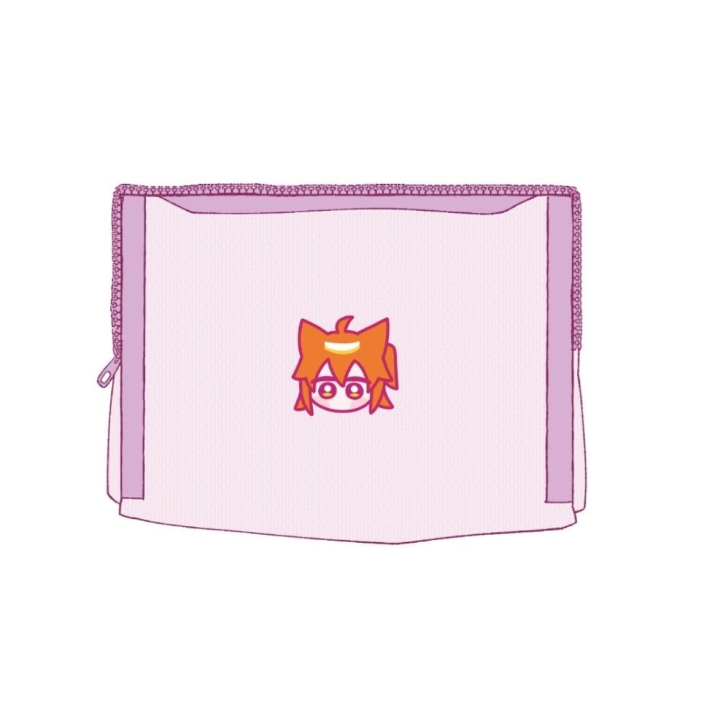【ネコミミ刺繍メッシュポーチ】ぐだ子