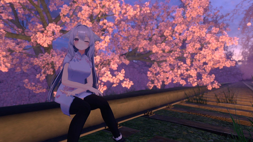 【PB対応】桔梗対応チョンサム/Kikyo_Cheongsam VRC用