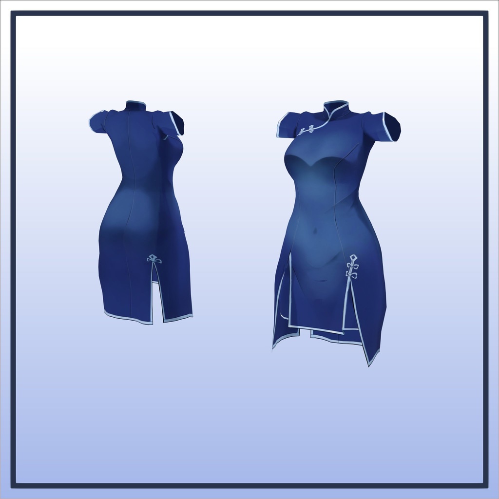 【PB対応】桔梗対応チョンサム/Kikyo_Cheongsam VRC用