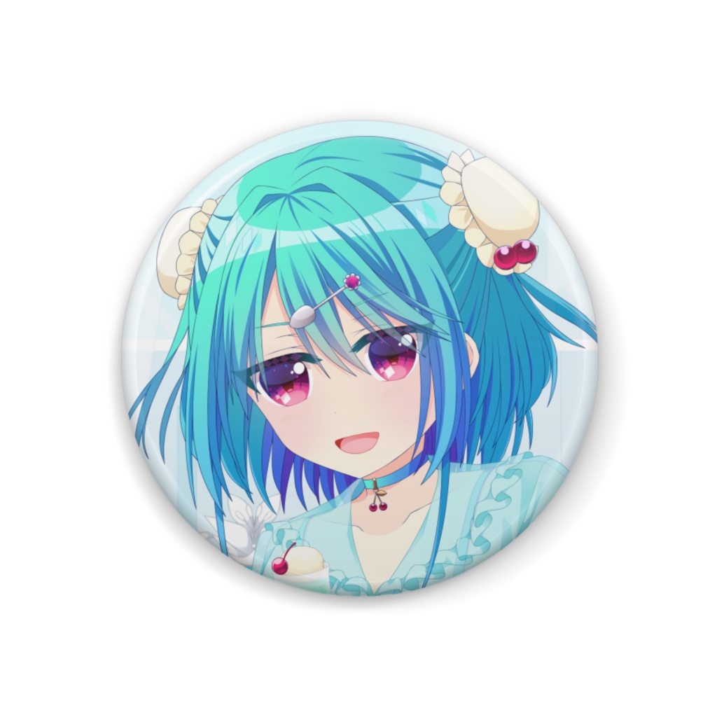 【糖分アイスフロート-左右田貴子-】キービジュアル缶バッジ