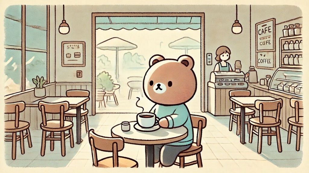 静かな午後のカフェ（無償あり）