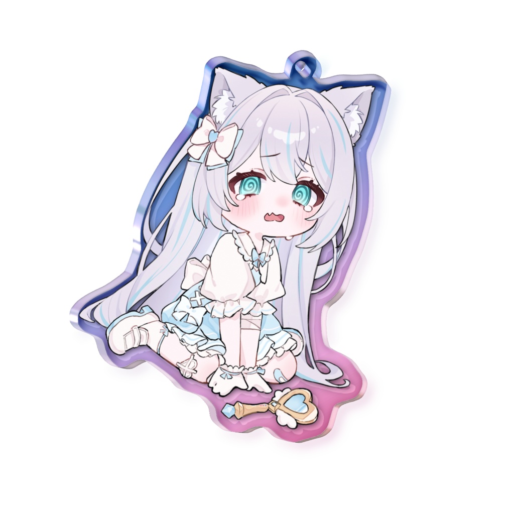 魔法少女しずく オーロラアクリルキーホルダー(ぐるぐる泣き目ver.)
